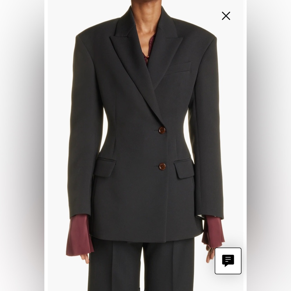 Acne Black Structured Single-Breasted Blazer